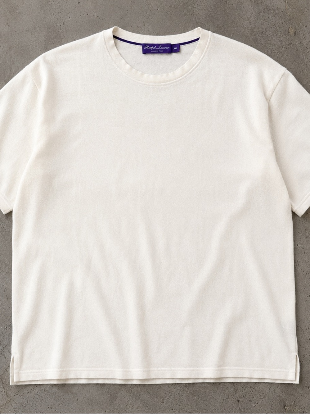 Ralph Lauren Purple Label Off-White Short Sleeve Crewneck Tee